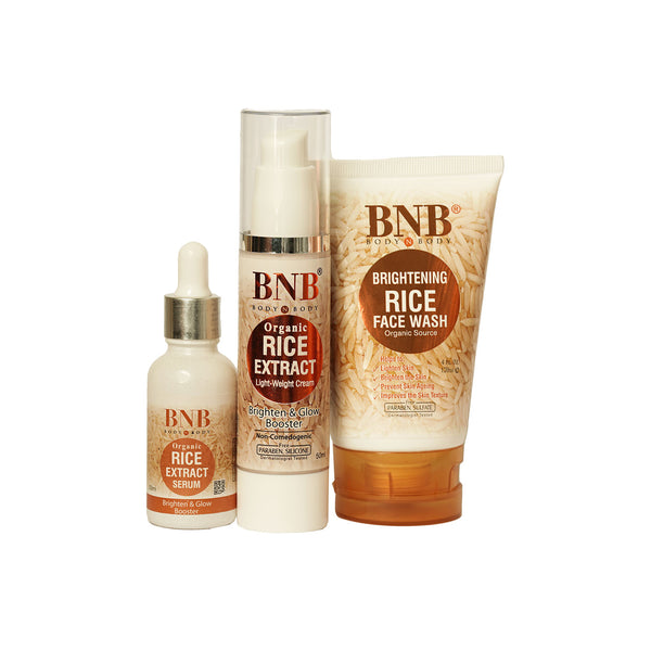 Rice Glow Day care Essentials (Rice extract Facewash + Rice extract Cream + Rice extract Serum)