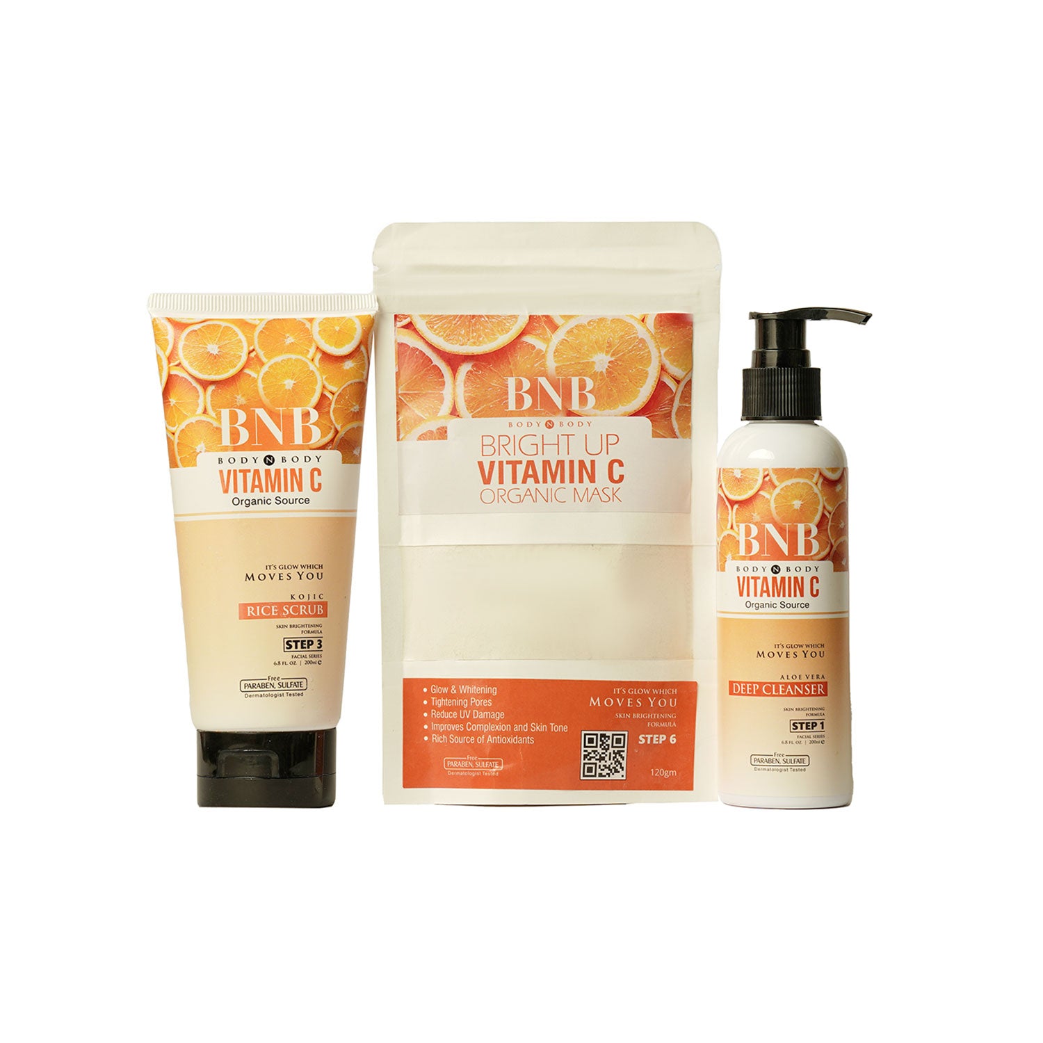 Vitamin C BRIGHT UP KIT (Cleanser+ Scrub+Mask)