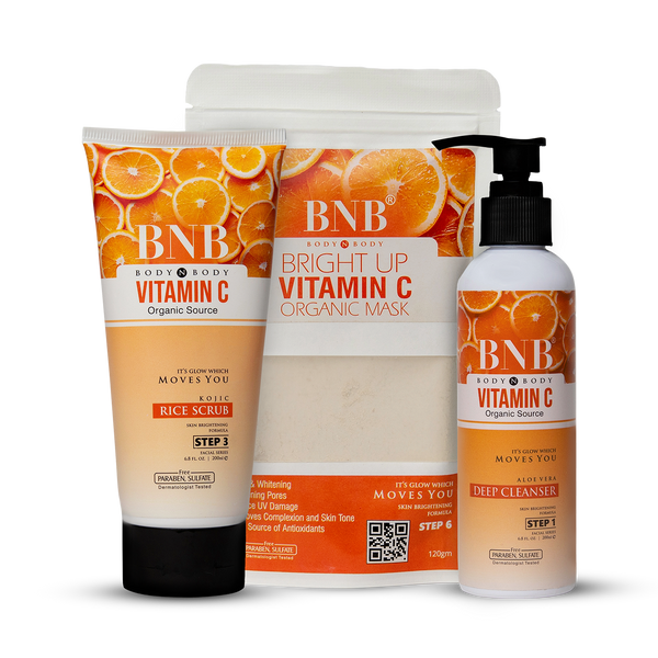 BNB Vitamin C Bright Up Kit (Cleanser+ Scrub+Mask)